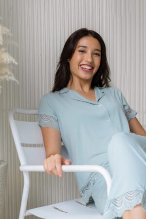 carezza long set lace pjs by rawbought a sleepwear brand in singapore