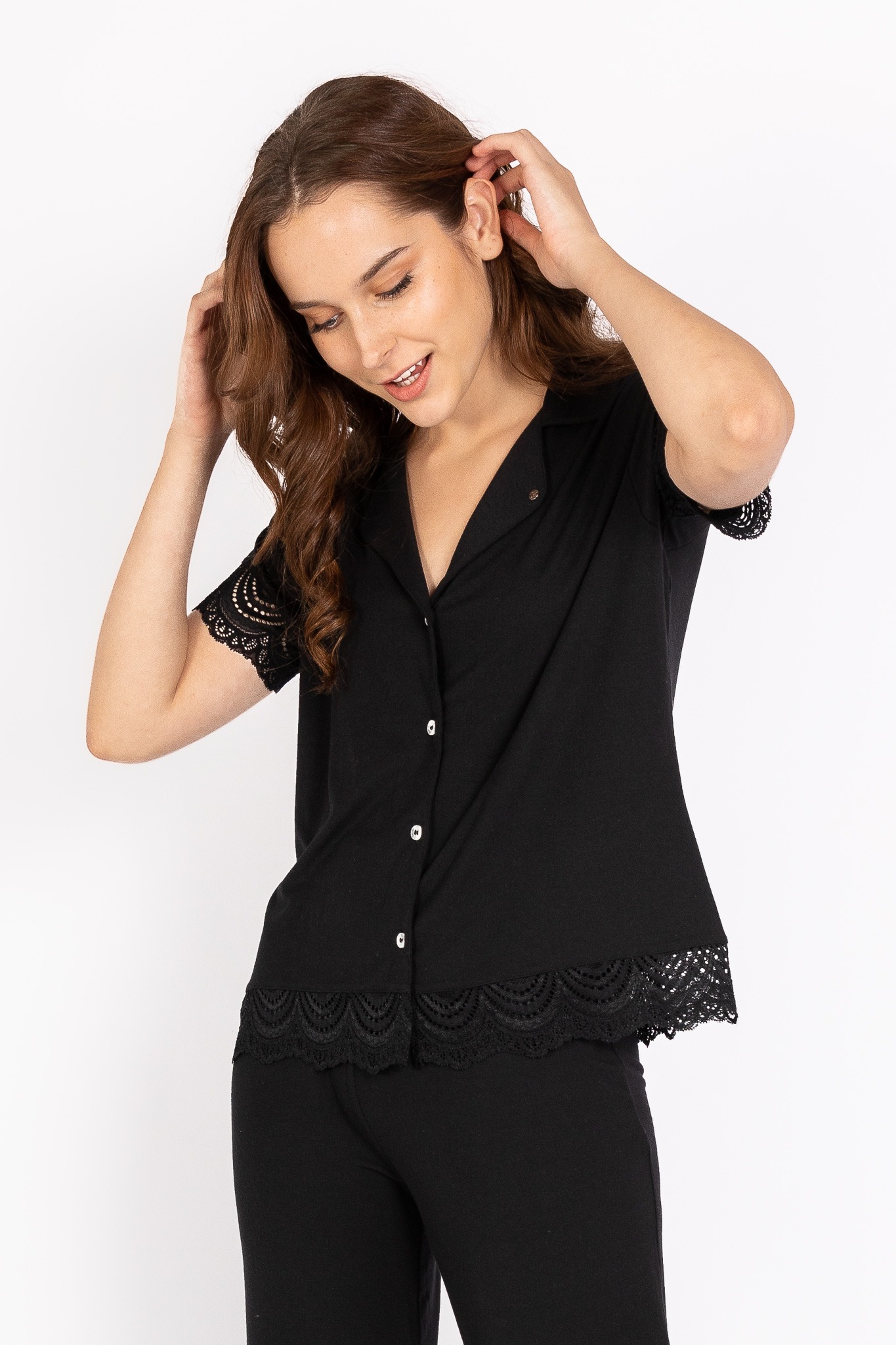 Rawbought adds black to its lace long set pyjamas collection. The sleep and lounge wear brand is best known for its buttery soft pyjamas.
