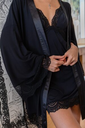 Carezza Lace Modal Robe